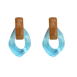 Chunky Clear Resin Colorful Earrings - Mad Jade's