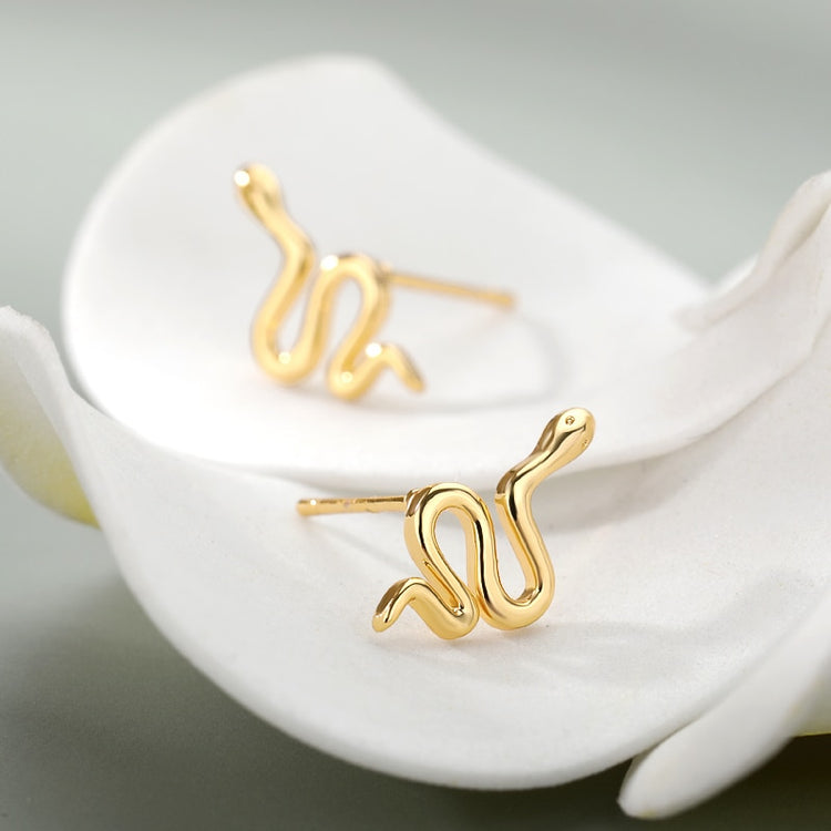 Cute Small Snake Stainless Steel Earrings