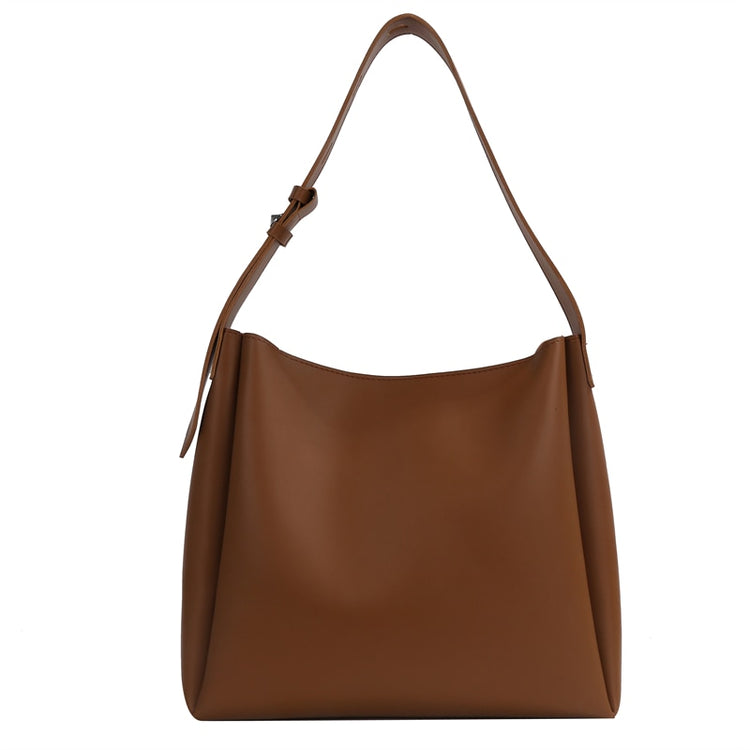 Soft Faux Leather Strap Two Piece Shoulder Bag