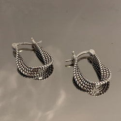 Grunge Style Sterling Silver Earrings - Mad Jade's