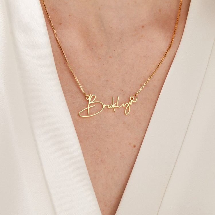 Personalized Cursive Font Name Necklace