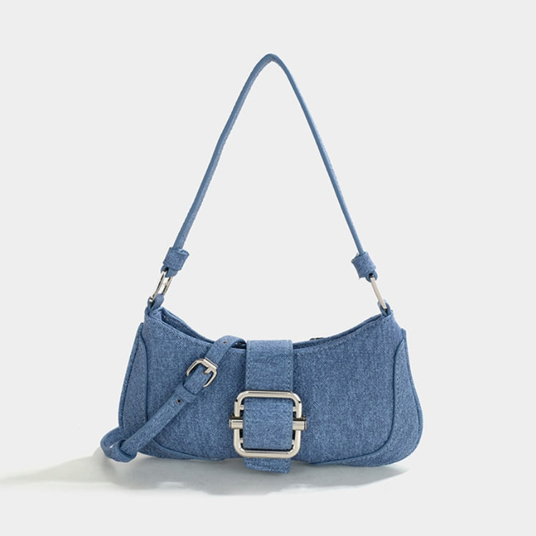 2000s Denim Retro Stitching Shoulder Underarm Bag