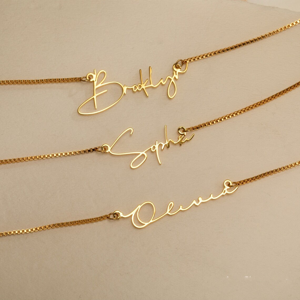 Cursive F Neclace Personalized Cursive Font Name Necklace