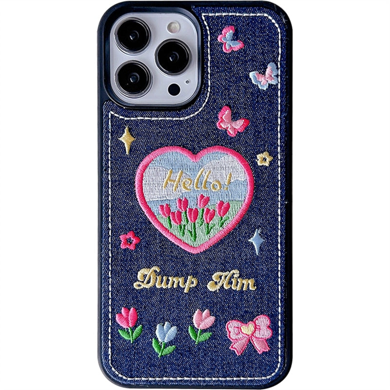 Dump Him Denim iPhone Case Dump Him Denim iPhone Case