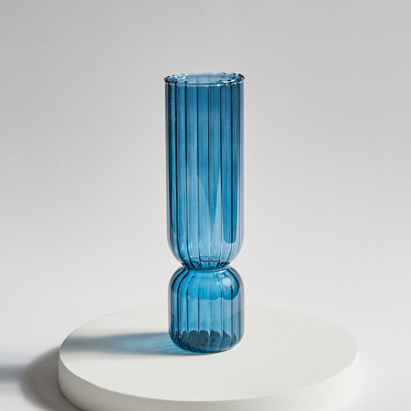 Short Colored Glass Decorative Vase - Mad Jade's