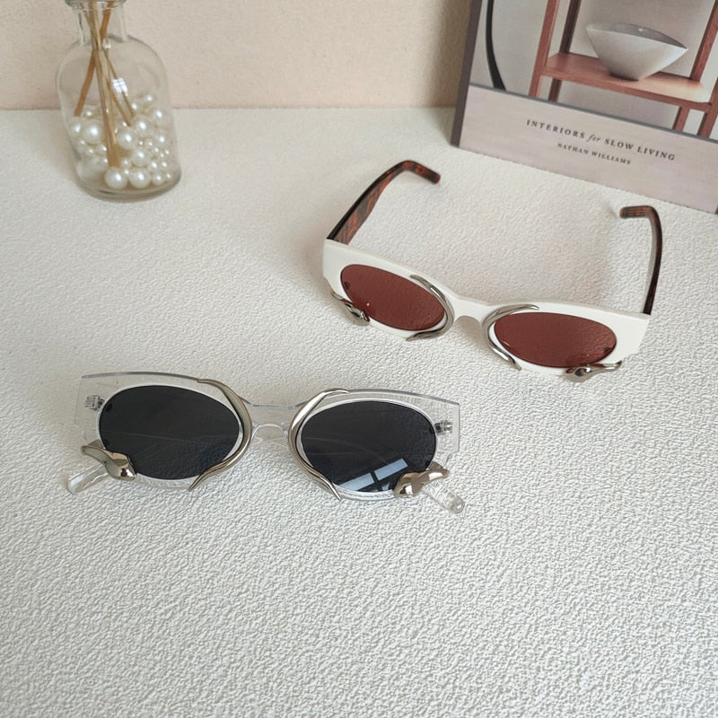 Unique Design Steampunk Oval Sunglasses ( + more colors)