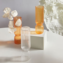 Short Colored Glass Decorative Vase - Mad Jade's