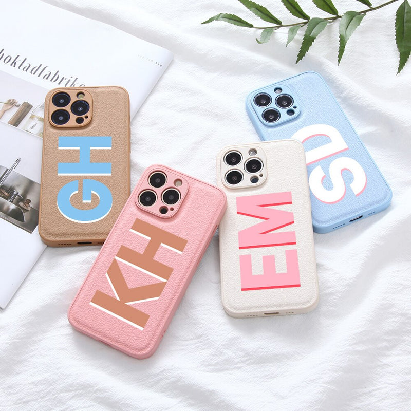 Custom Personalized Large Initial Letters Pastel iPhone Cases - Mad Jade's