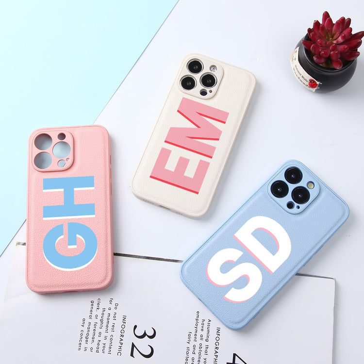 Custom Personalized Large Initial Letters Pastel iPhone Cases - Mad Jade's