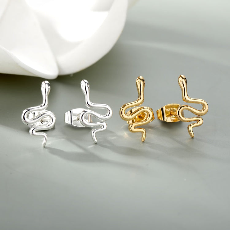 Cute Small Snake Stainless Steel Earrings