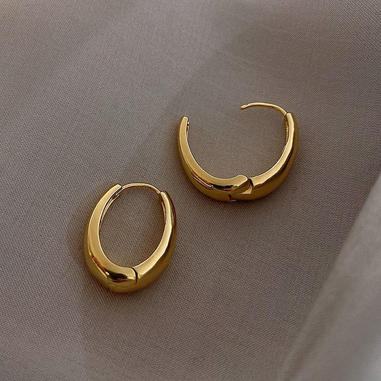 Elegant Hoop Earrings In Gold - Mad Jade's