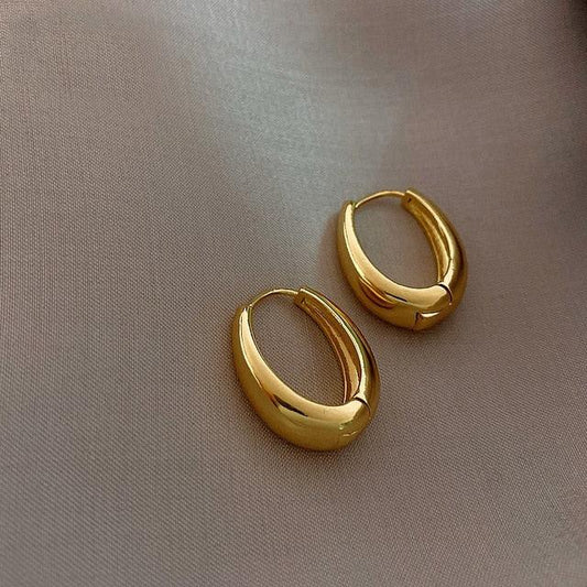 Elegant Hoop Earrings In Gold - Mad Jade's