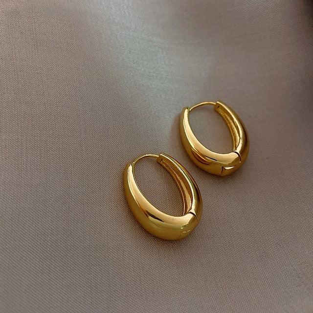 Elegant Hoop Earrings In Gold - Mad Jade's