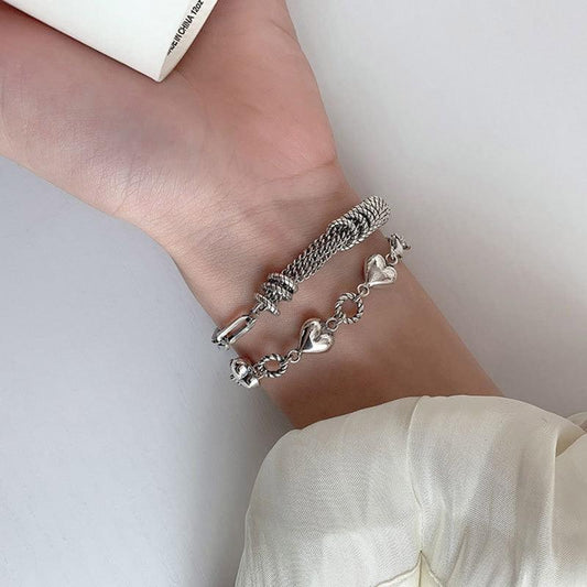 Retro Style Sterling Silver Bracelets - Mad Jade's