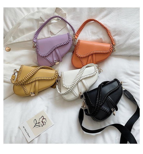 Pastel Color Saddle Shape Bag - Mad Jade's