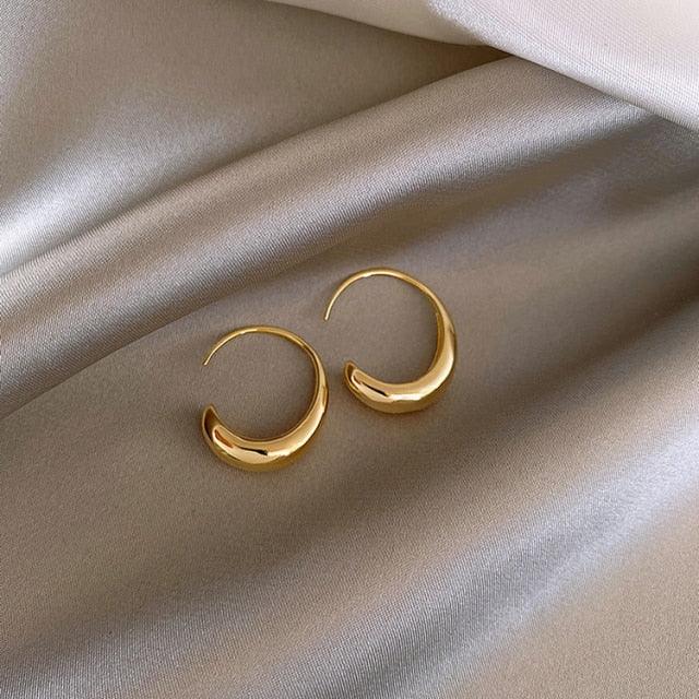 Elegant Hoop Earrings In Gold - Mad Jade's