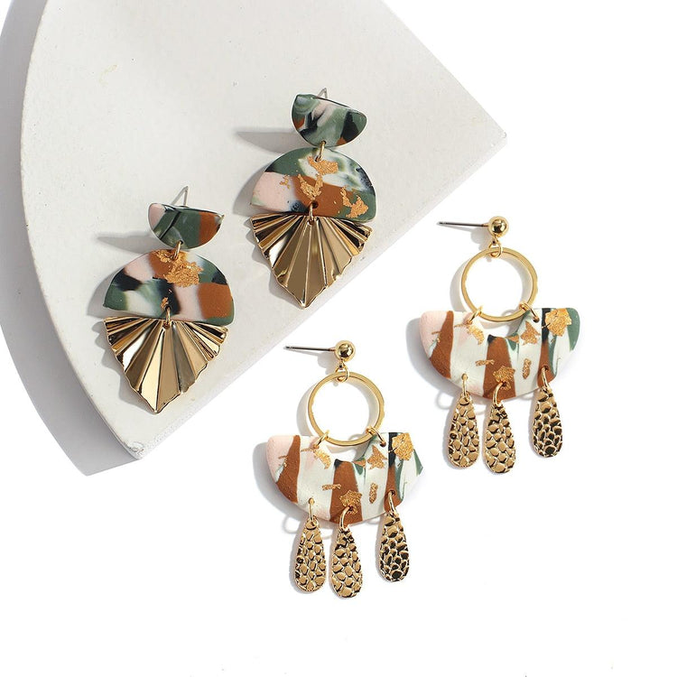 Multi Color Statement Drop Earrings - Mad Jade's