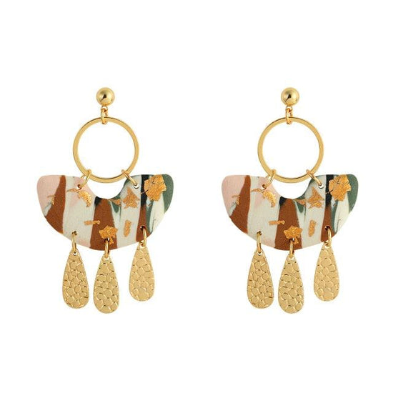 Multi Color Statement Drop Earrings - Mad Jade's