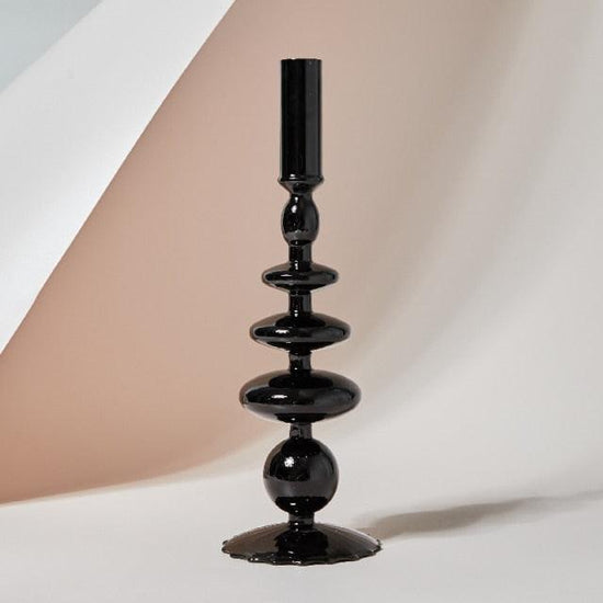 Tall Retro Glass Candlesticks - Mad Jade's