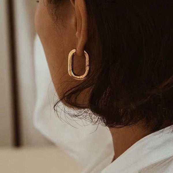 Classy Oval Shaped Earrings - Mad Jade's