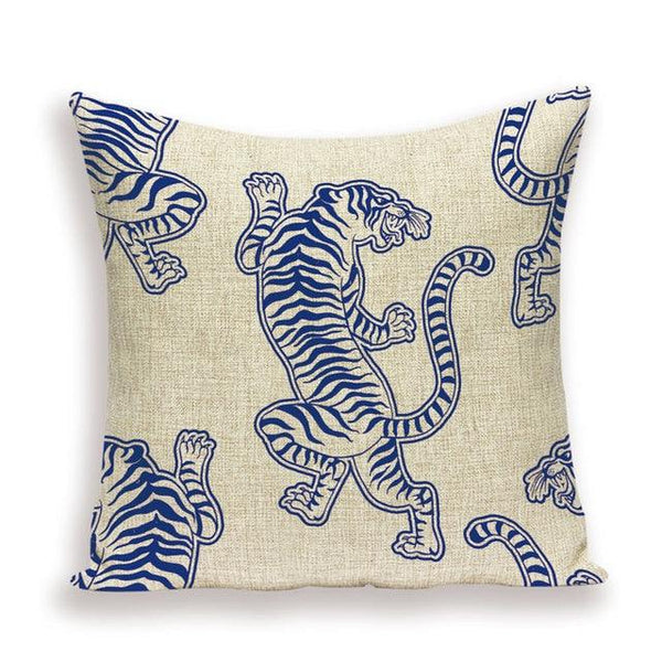 Cushion Cover With Tiger Print - Mad Jade's