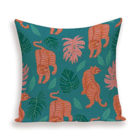 Cushion Cover With Tiger Print - Mad Jade's