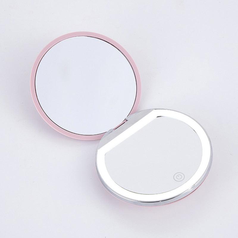 Portable Mini Makeup Mirror With Led Light - Mad Jade's