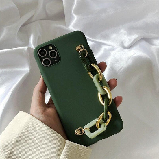 Iphone Case With A Chain In Emerald - Mad Jade's