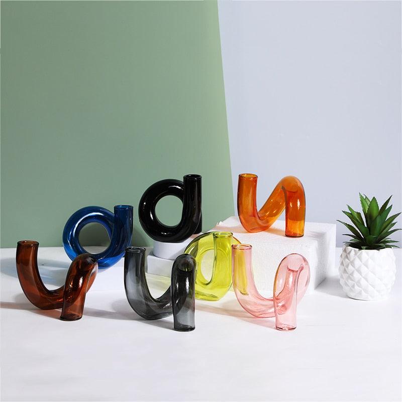 Colorful Twirl Glass Vases - Mad Jade's