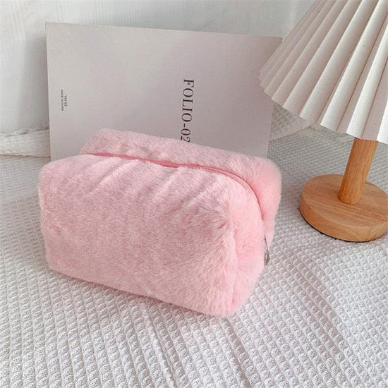 Fluffy Pastel Colored Makeup Bags - Mad Jade's