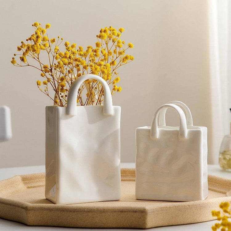 Ceramic Bag Shaped Vases - Mad Jade's