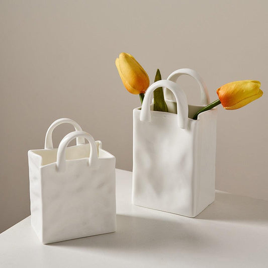 Ceramic Bag Shaped Vases - Mad Jade's