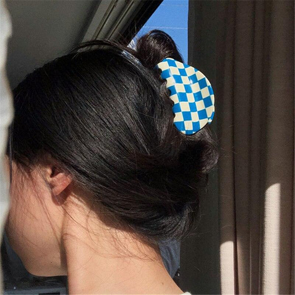 Hairclips In Gingham Print - Mad Jade's